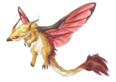 An drawn concept used as a basis for Dragonfolly's current sprite - by Inanis