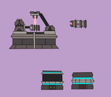 Drawn concepts for the Power Cell Factory, Draedon Power Cell, and Security Chest - by Nincity