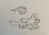 A sketch of the Tundra Leash and its Rimehound mount - by Purple Necromancer