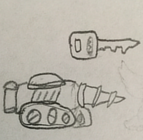 Sketched concepts for the Onyx Excavator Key - by Purple Necromancer